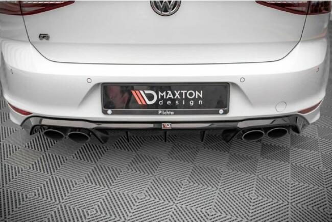 Maxton Design Heckdiffusor V.1 für VW Golf 7 R / R-Line Hochglanz schwarz