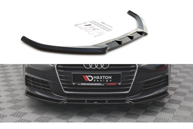 Maxton Design Frontlippe V.1 für Audi A4 Avant B9 Hochglanz schwarz