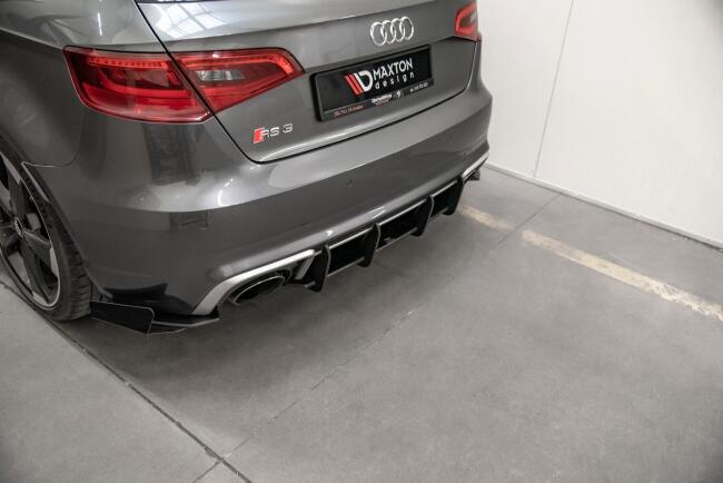 Maxton Design Street Pro Heckdiffusor V.3 für Audi RS3 8V Sportback matt schwarz