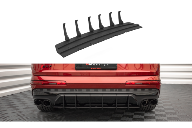 Maxton Design Street Pro Heckdiffusor für Audi SQ7 /Q7 S-Line Facelift Schwarz-Rot