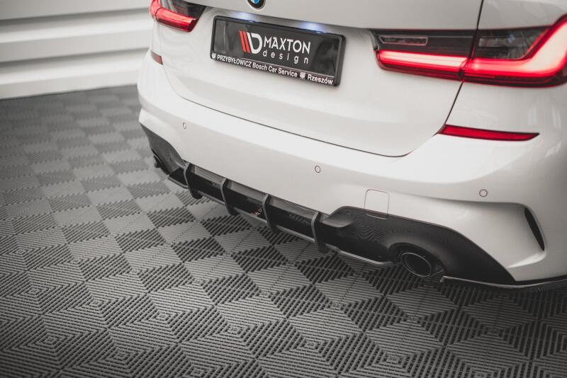 Maxton Design Street Pro Heckdiffusor V.1 für BMW 3er M-Paket G20 / G21 Schwarz matt