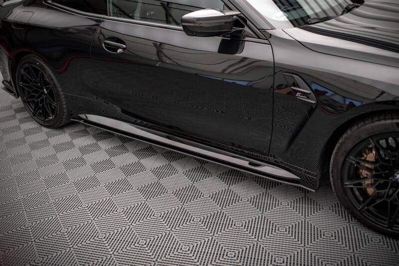 Maxton Design Street Pro Seitenschweller (Paar) für BMW M4 G82 matt schwarz