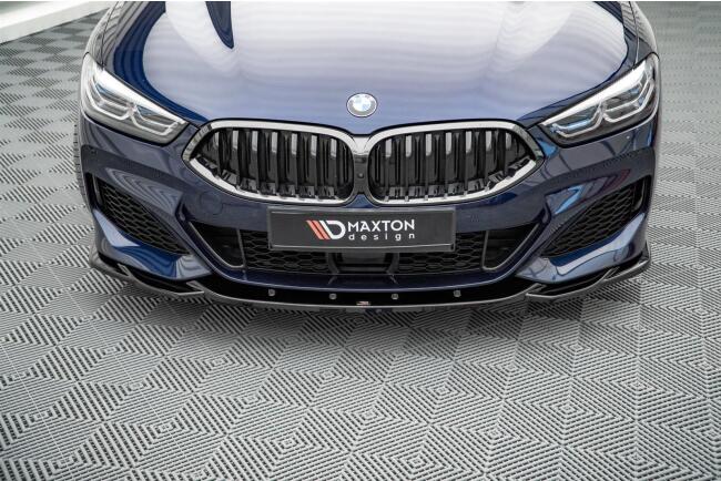 Maxton Design Frontlippe V.4 für BMW 8 Coupe G15 / 8 Gran Coupe M Paket G16 Hochglanz schwarz