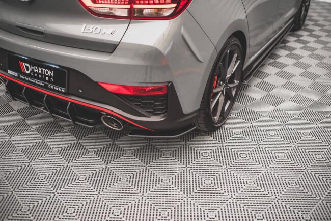 Maxton Design Street Pro Diffusor Flaps für Hyundai I30 N Hatchback Mk3 Facelift matt schwarz