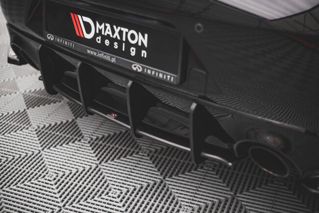 Maxton Design Street Pro Heckdiffusor für Infiniti Q60 S Mk2 Schwarz-Rot