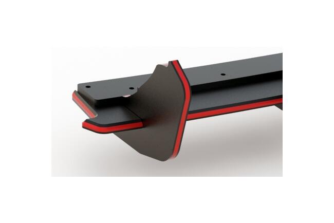 Maxton Design Street Pro Heckdiffusor für Infiniti Q60 S Mk2 Rot