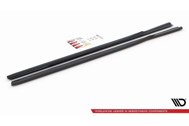 Maxton Design Seitenschweller (Paar) für Lexus GS F Sport Mk4 (L10) Hochglanz schwarz