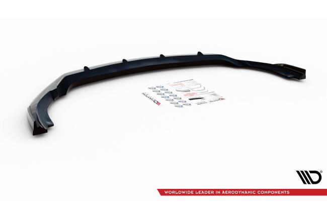 Maxton Design Frontlippe V.2 für Mercedes A-Klasse W176 Hochglanz schwarz
