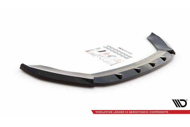 Maxton Design Frontlippe V.1 für Seat Leon FR / Cupra Mk3 Hochglanz schwarz