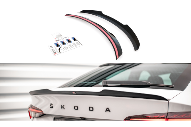 Maxton Design Heckspoiler Lippe für Skoda Octavia Liftback Mk4 Hochglanz schwarz