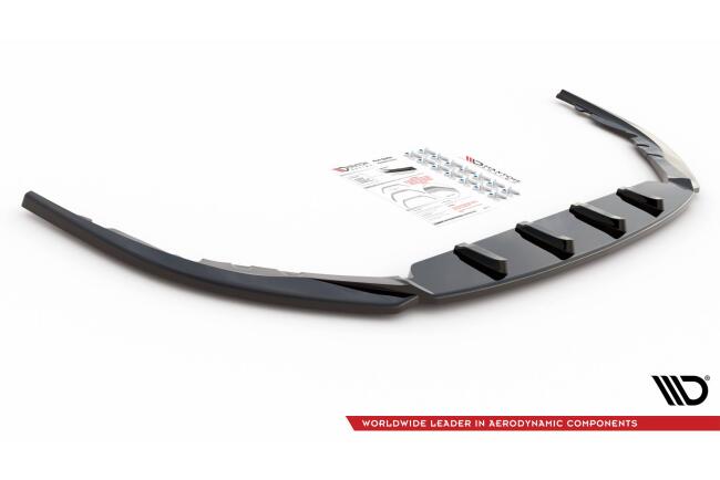 Maxton Design Frontlippe V.2 für Toyota Avensis Mk3 Facelift Hochglanz schwarz