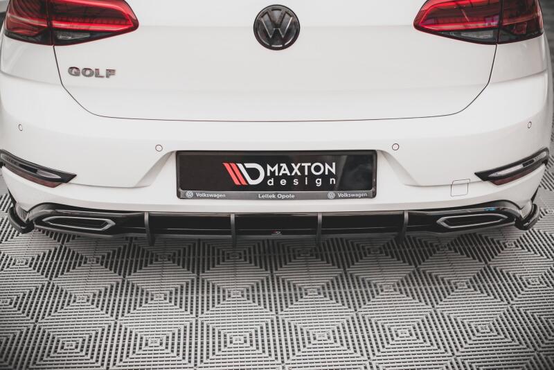 Maxton Design Street Pro Heckdiffusor für Volkswagen Golf 7 R-Line Schwarz