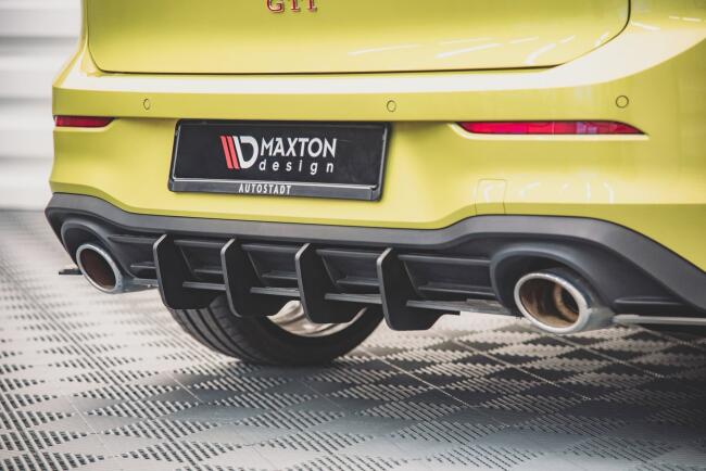 Maxton Design Street Pro Heckdiffusor V.1 für Volkswagen Golf 8 GTI Clubsport Schwarz-Rot