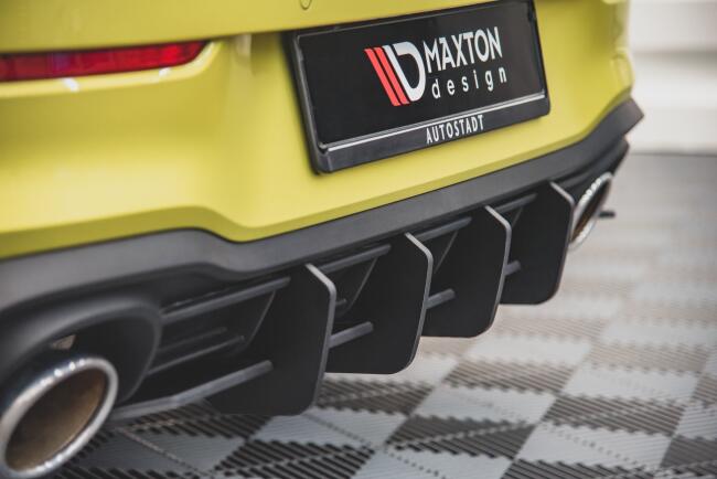 Maxton Design Street Pro Heckdiffusor V.1 für Volkswagen Golf 8 GTI Clubsport Schwarz-Rot