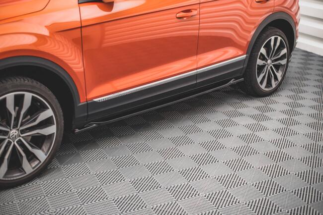 Maxton Design Seitenschweller (Paar) für VW T-Roc Mk1 Hochglanz schwarz