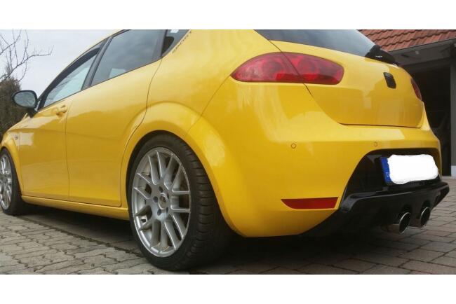 Edelstahl Sportauspuff und Heckdiffusor für Seat Leon Cupra oder FR 2005-2012 Endrohre 100mm