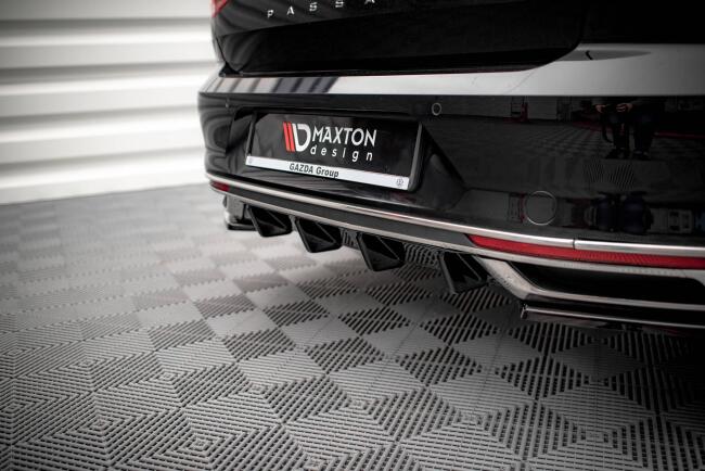 Maxton Design Heckdiffusor für VW Passat B8 Facelift Hochglanz schwarz