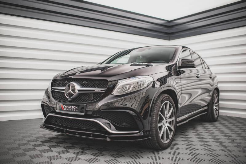 Maxton Design Frontlippe V.1 für Mercedes GLE 63 AMG Coupe C292 / SUV W166 (2015-2019) Hochglanz schwarz