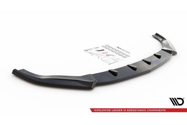 Maxton Design Frontlippe V.1 für Mercedes GLE 63 AMG Coupe C292 / SUV W166 (2015-2019) Hochglanz schwarz