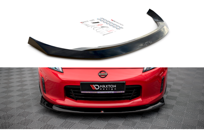 Maxton Design Frontlippe V.1 für Nissan 370Z Facelift Hochglanz schwarz