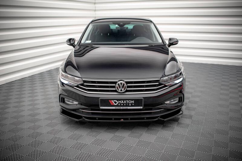 Maxton Design Frontlippe V.1 für VW Passat B8 Facelift Hochglanz schwarz