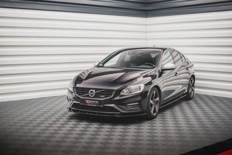 Maxton Design Frontlippe V.2 für Volvo S60 R-Design Mk2 Facelift (2014-2018) Hochglanz schwarz