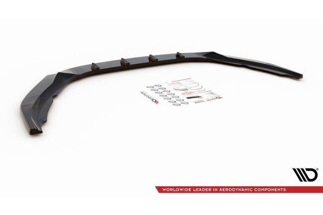 Maxton Design Frontlippe V.2 für Volvo S60 R-Design Mk2 Facelift (2014-2018) Hochglanz schwarz
