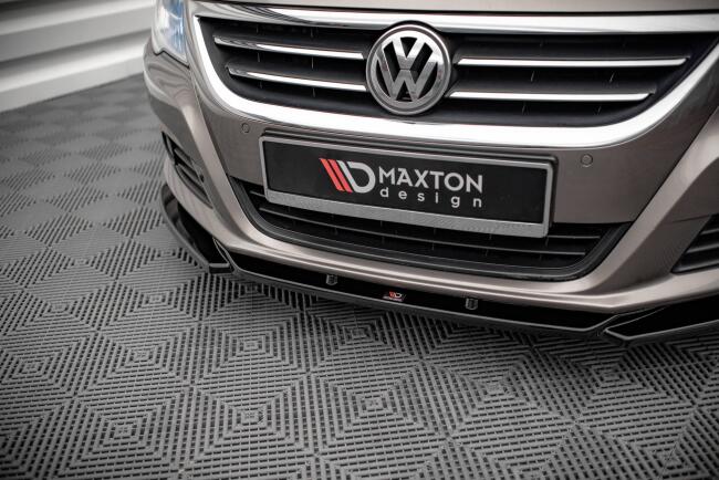 Maxton Design Frontlippe V.4 für VW Passat CC Hochglanz schwarz