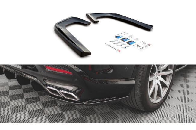 Maxton Design Diffusor Flaps V.1 für Mercedes GLE Coupe 63 AMG C292 Hochglanz schwarz
