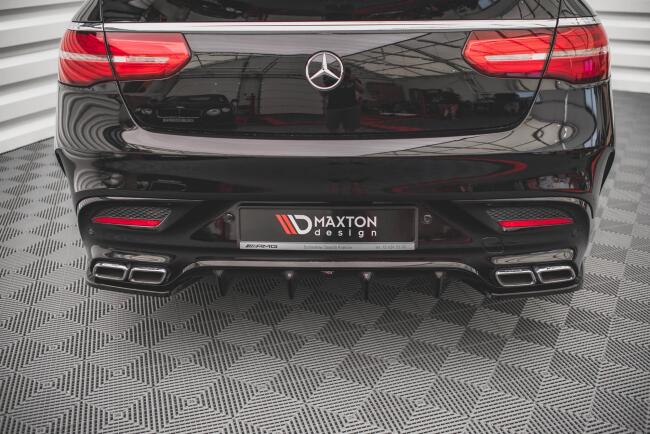Maxton Design Diffusor Flaps V.1 für Mercedes GLE Coupe 63 AMG C292 Hochglanz schwarz
