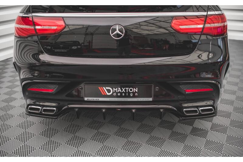Maxton Design Diffusor Flaps V.2 für Mercedes GLE Coupe 63 AMG C292 Hochglanz schwarz