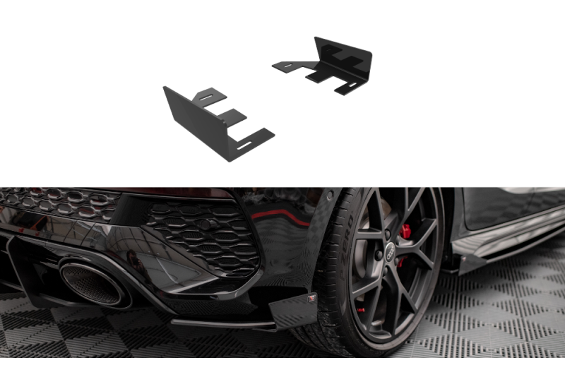 Maxton Design Street Pro Heckdiffusor Flaps für Audi RS3 Sportback 8Y Hochglanz schwarz