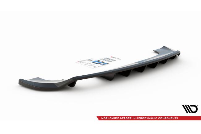 Maxton Design Heckdiffusor DTM Look für Audi Q3 S-Line 8U Facelift Hochglanz schwarz