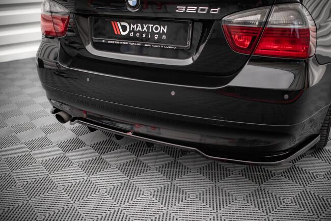 Maxton Design Heckdiffusor DTM Look für BMW 3er Limousine E90 Hochglanz schwarz