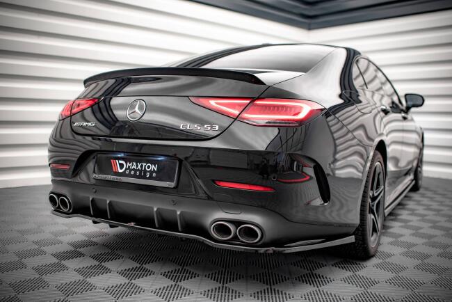 Maxton Design Heckdiffusor DTM Look für Mercedes CLS 53 AMG C257 Hochglanz schwarz