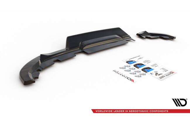Maxton Design Heckdiffusor DTM Look für Renault Clio Mk5 Hochglanz schwarz