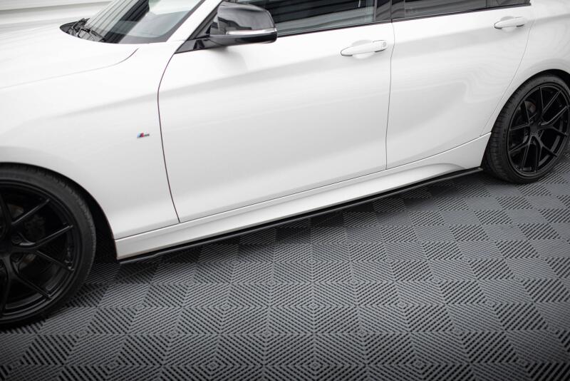 Maxton Design Street Pro Seitenschweller (Paar) V.2 für BMW 1er F20 M135i / M140i / M-Paket matt schwarz