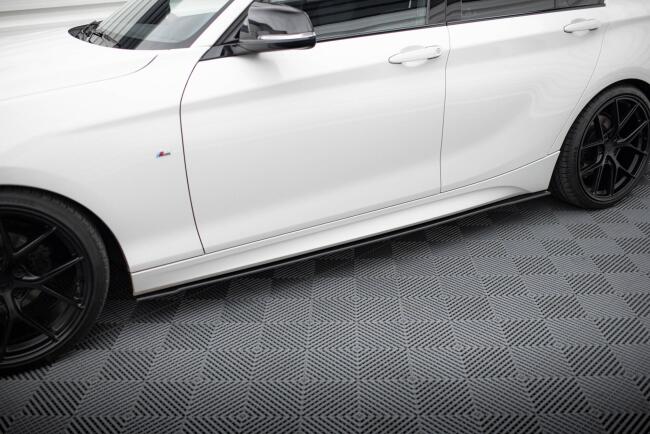 Maxton Design Street Pro Seitenschweller (Paar) V.2 für BMW 1er F20 M135i / M140i / M-Paket matt schwarz