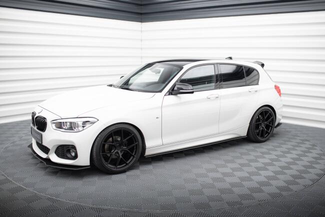 Maxton Design Street Pro Seitenschweller (Paar) V.2 für BMW 1er F20 M135i / M140i / M-Paket matt schwarz