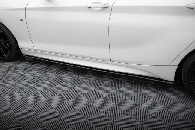 Maxton Design Street Pro Seitenschweller (Paar) V.2 für BMW 1er F20 M135i / M140i / M-Paket matt schwarz