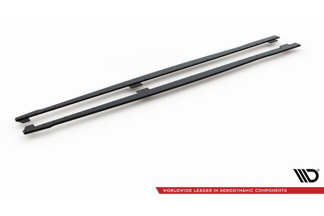 Maxton Design Street Pro Seitenschweller (Paar) V.2 für BMW 1er F20 M135i / M140i / M-Paket matt schwarz