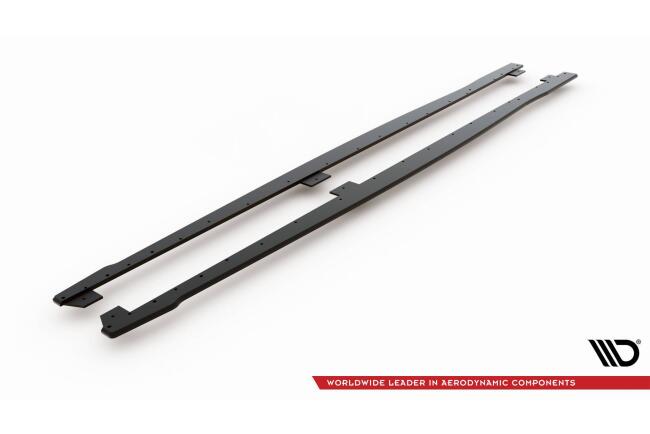 Maxton Design Street Pro Seitenschweller (Paar) V.2 für BMW 1er F20 M135i / M140i / M-Paket matt schwarz