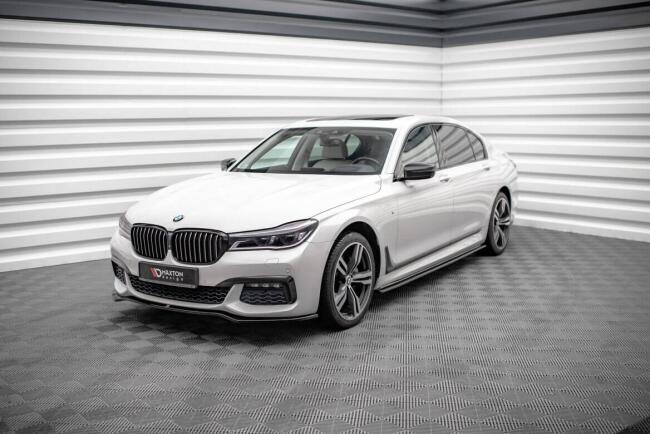 Maxton Design Seitenschweller (Paar) V.1 für BMW 7er Lang M-Paket G12 Hochglanz schwarz