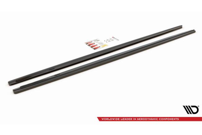 Maxton Design Seitenschweller (Paar) V.1 für BMW 7er Lang M-Paket G12 Hochglanz schwarz