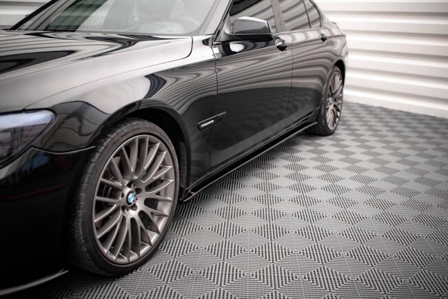 Maxton Design Seitenschweller (Paar) für BMW 7er M-Paket F01 Hochglanz schwarz