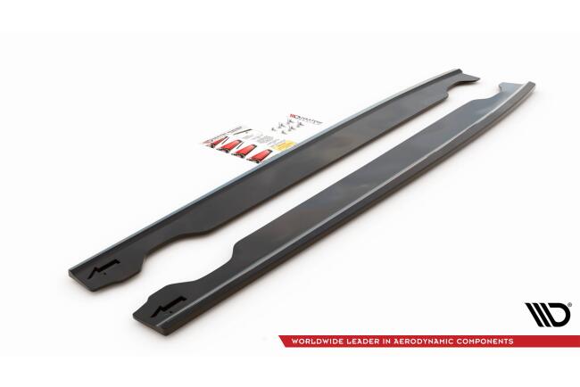 Maxton Design Seitenschweller (Paar) für Hyundai I20 N Mk3 Hochglanz schwarz