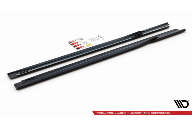 Maxton Design Seitenschweller (Paar) für Hyundai I40 Mk1 Hochglanz schwarz
