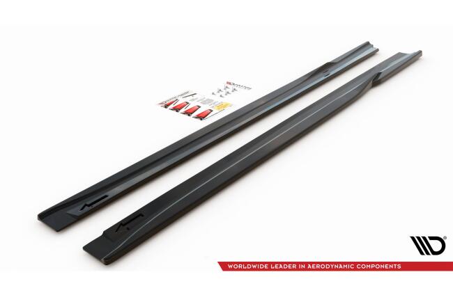 Maxton Design Seitenschweller (Paar) für Hyundai I40 Mk1 Hochglanz schwarz