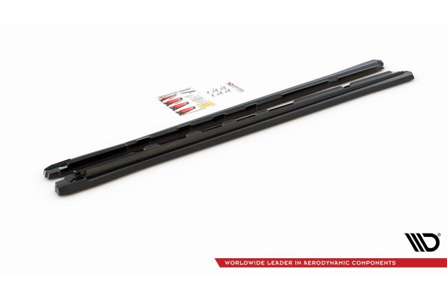 Maxton Design Seitenschweller (Paar) für Toyota RAV4 Mk5 Hochglanz schwarz