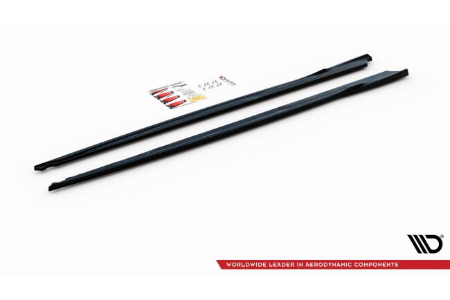 Maxton Design Seitenschweller (Paar) V.3 für Toyota Supra Mk5 Hochglanz schwarz